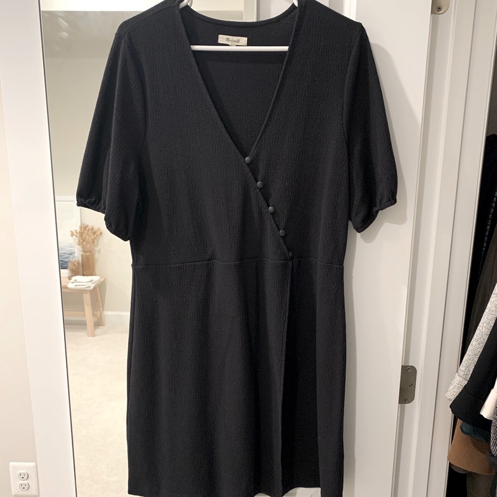 Madewell Wrap Dress Black